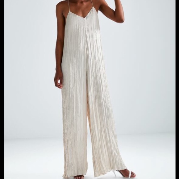 creased effect jumpsuit zara